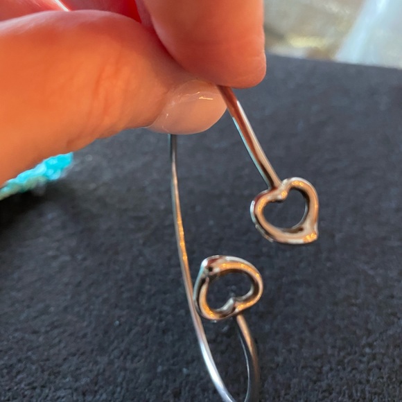 Tiffany & Company Double Open Heart sterling silver bracelet with pouch - Picture 4 of 8